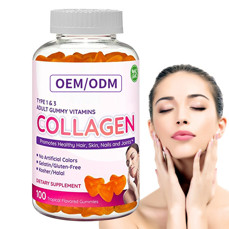 ODMのコラーゲンのGummies 2500mcgのビオチン亜鉛ビタミンEの。C. For Hairの皮は毛の成長を釘付けし、