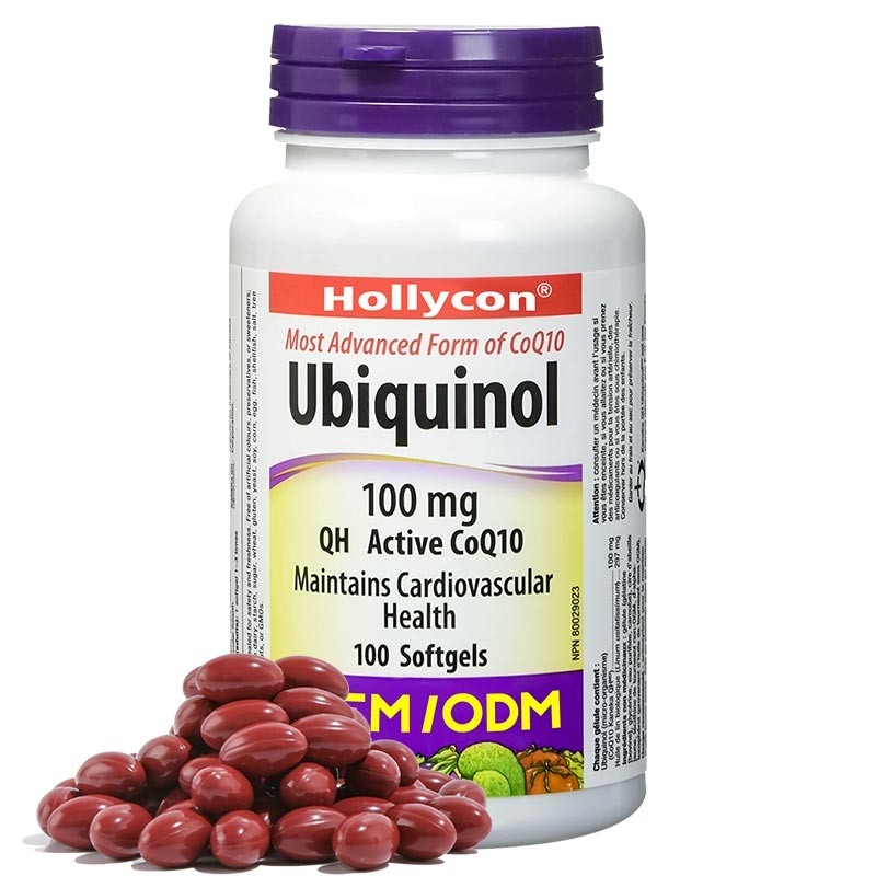 OEMのヘルスケアの補足サポート心血管の健康C Ubiquinolの補酵素Q10 Softgelは健康な中心Q10のために要約する