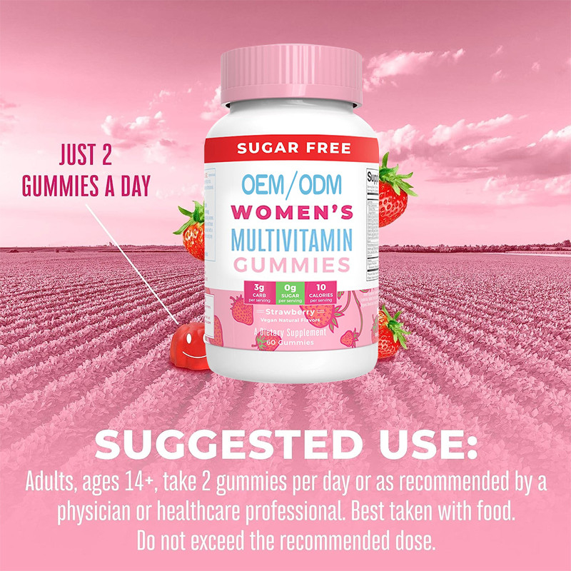 有機性原料の毛の皮が付いている免疫サポート毎日の女性のMultivitaminのビタミンおよび粘着性釘付けするため