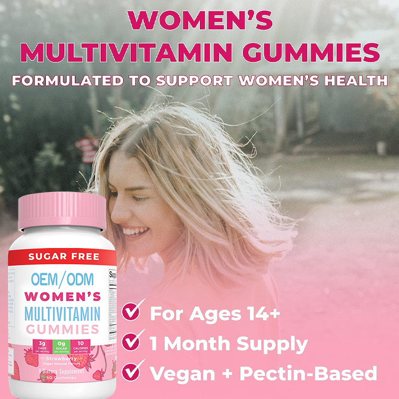 有機性原料の毛の皮が付いている免疫サポート毎日の女性のMultivitaminのビタミンおよび粘着性釘付けするため