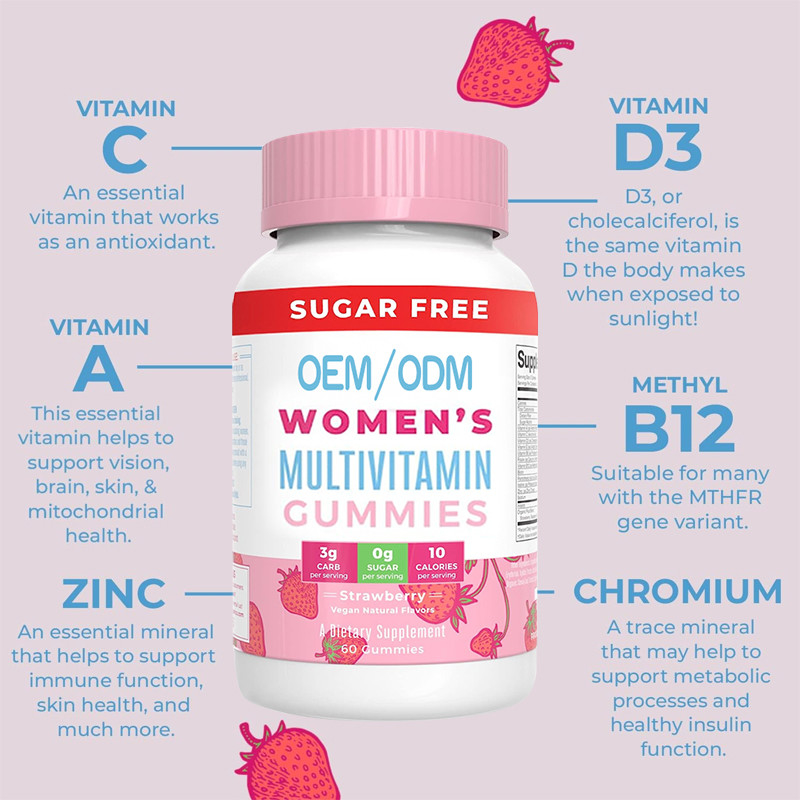 有機性原料の毛の皮が付いている免疫サポート毎日の女性のMultivitaminのビタミンおよび粘着性釘付けするため