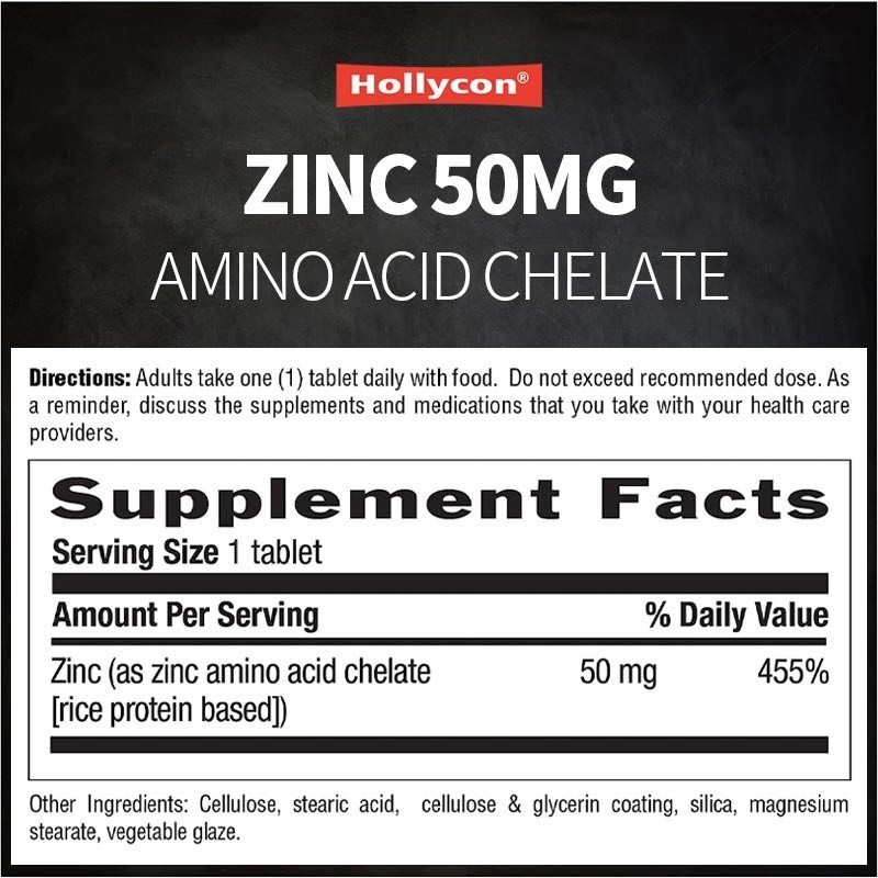 OEM&ODM プライベートラベル 亜鉛 50mg アミノ酸ケラート錠剤 100ct 認証 グルテンフリー