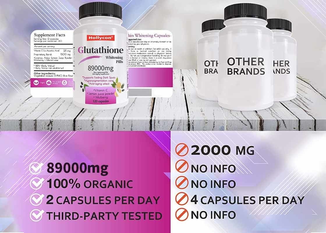 OEM グルタチオンの美白剤は肌を栄養させ,肌の色を明るくします