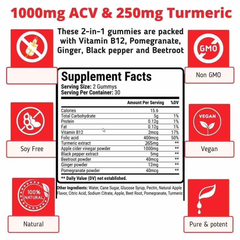 体重減少のためのACVゴミ 健康的な腸消化支援 スリムベリー アップルセイダーエサと黄瓜のゴミ