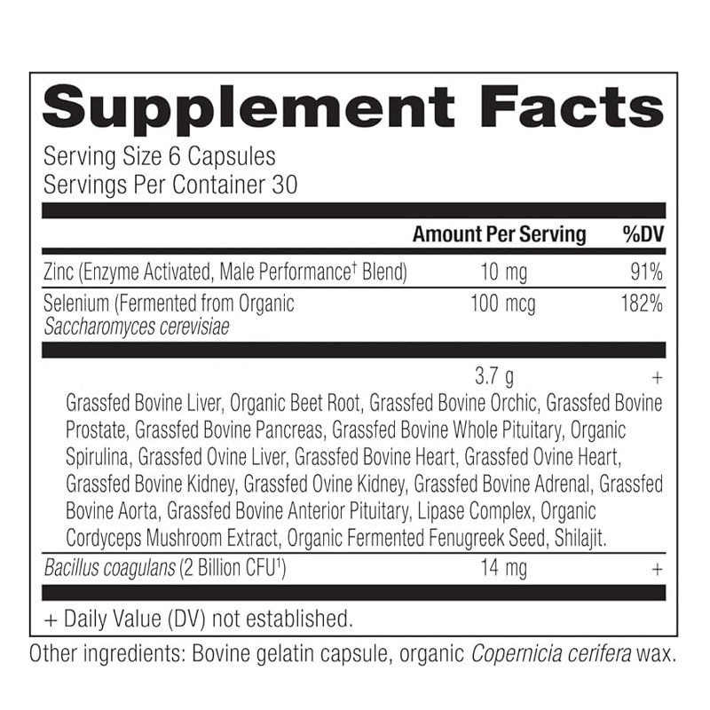 男性のための臓器補給 草食と野生臓器複合体 カプセル 前立腺サポート 男性パフォーマンス補給品