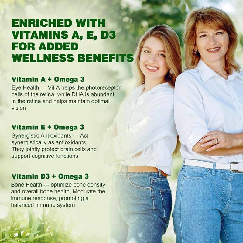 OEMサポート DHA ビタミンE A D3 脳眼関節 アルゲ オメガ-3 2200mg ゴミ