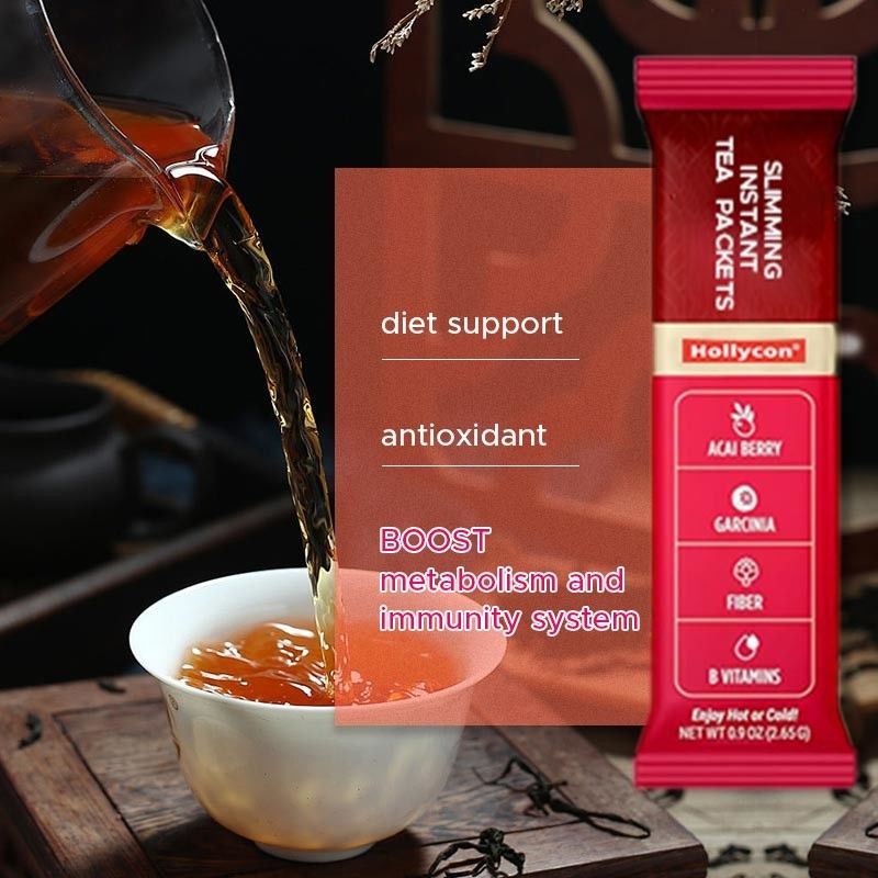 痩せ方 インスタントティー パケット 食事補助 オーロン茶 ビタミン ガルシニア 移動中のインスタントスティック