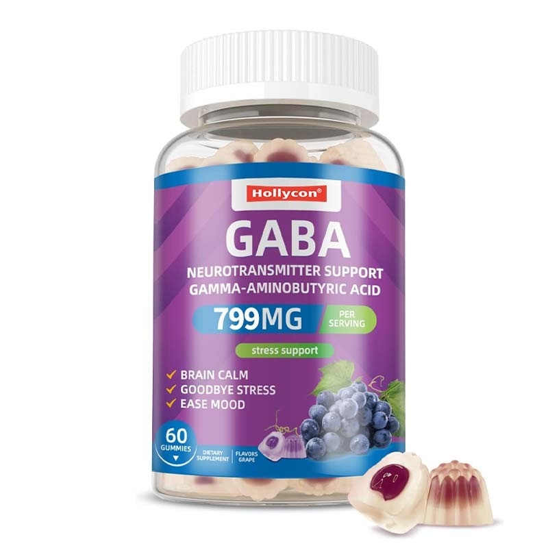 工場のGABAとL-シアニン 5-HTP ビタミンD3 B12 ストレス緩和 睡眠ガム