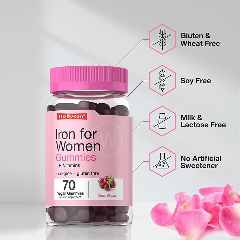 女性用鉄ガム 250mcg 葉酸 18mg 赤血球生産のための鉄