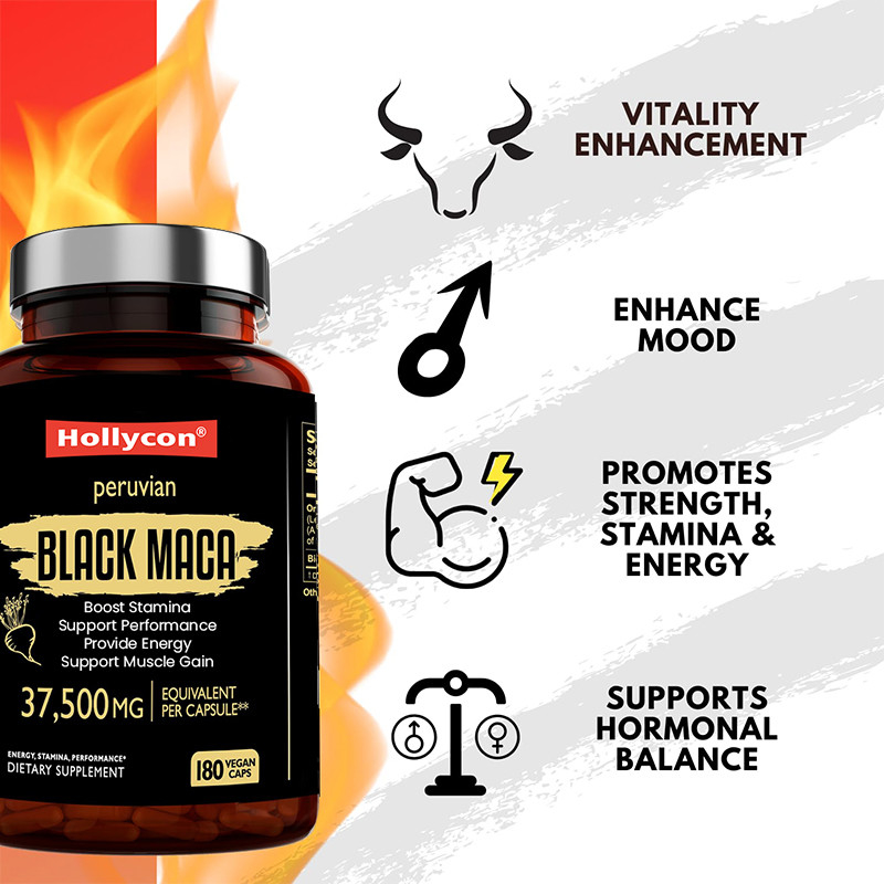 マカ根カプセル 耐久性を高める 750mg ブラックマカ抽出物 エネルギーを供給する