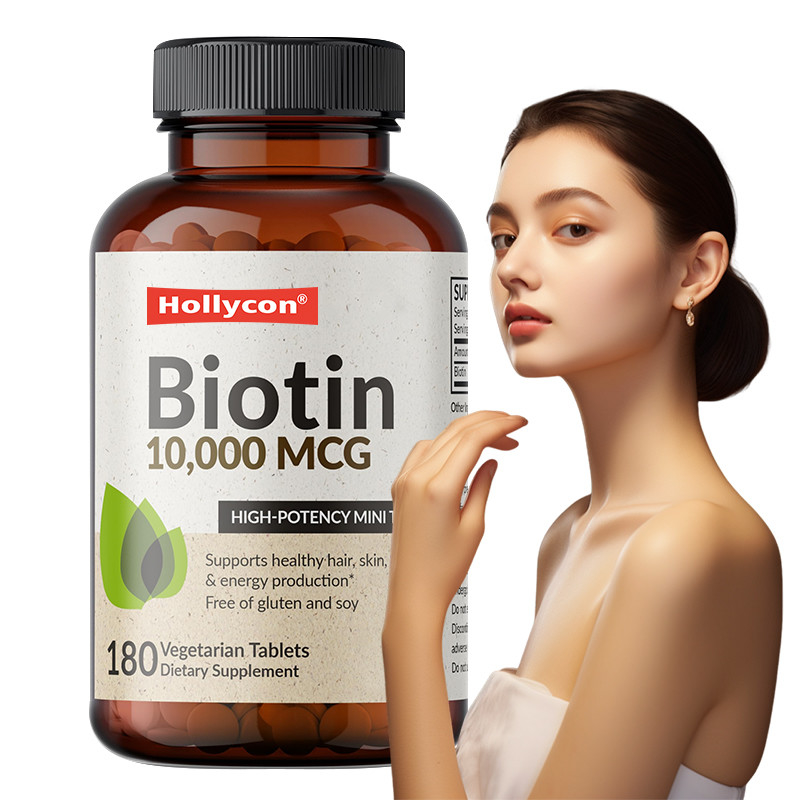 OEM バイオチン カプセル 髪の成長 10,000mcg バイオチン 健康な肌と爪のために