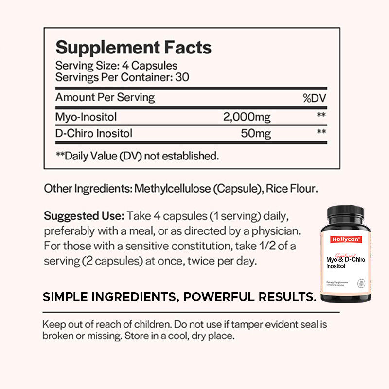 ホルモンバランスのためのイノシトールサプリメント ミオイノシトールとD-チロ イノシトール カプセル