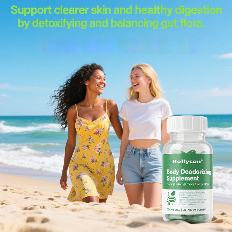 体の脱臭サプリメント - 男性と女性のための自然な内部臭気制御錠剤|呼吸、体、腸の健康のためのクロロフィルカプセル