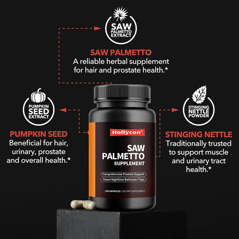 OEM Prostate Support for Mens Health Saw Palmetto Supplement with Stinging Nettle and Pumpkin Seed Extract Saw Palmetto Capsules