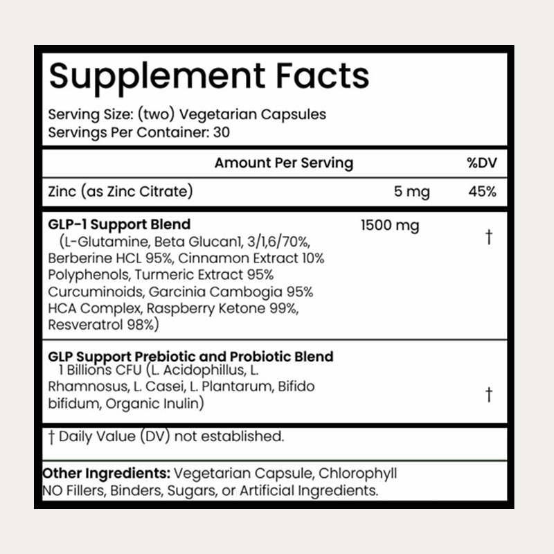 売れ筋 GLP-1 サプリメント 代謝サポートカプセル 60ベジタリアンカプセル入り 1ボトル 1日2カプセル服用