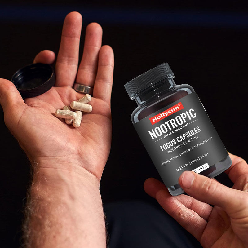 OEM フォーカス カプセル L-シアニン ビタミンB6 記憶力 精神的明晰性 認知力 ヌトロプ脳サプリメント