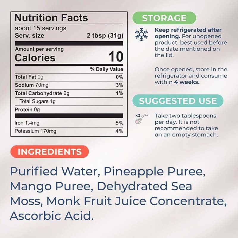 OEM 栄養満点生シーモス デトックス＆クレンズ ミネラル、タンパク質、ビタミンが豊富 健康シーモス シーモスジェル