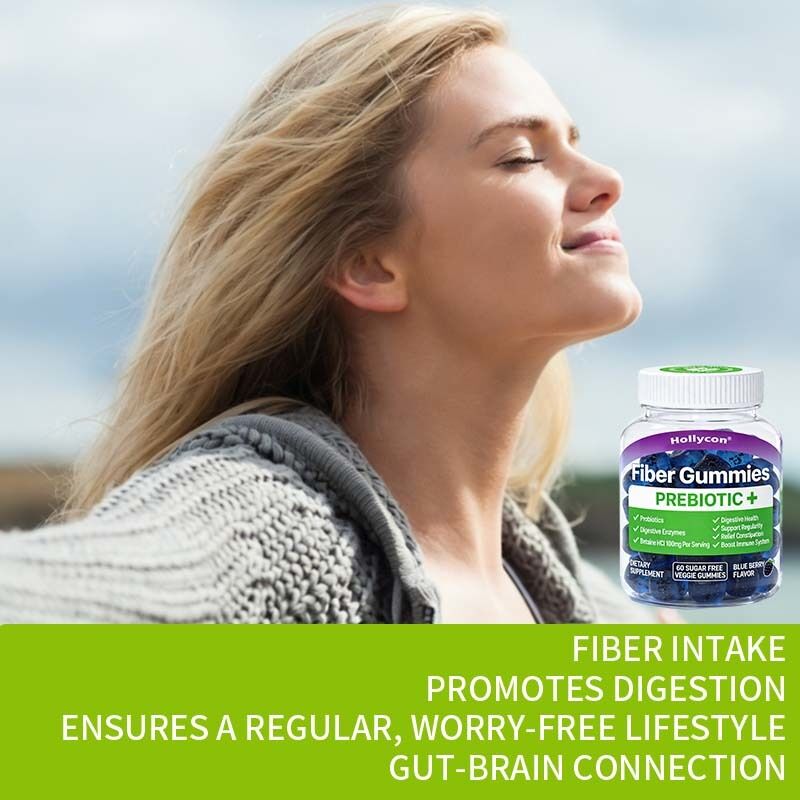 Factory Customize Fiber Gummies Supports Daily Fiber Intake Digestion & Gut Health Weight Management Daily Dietary Supplement