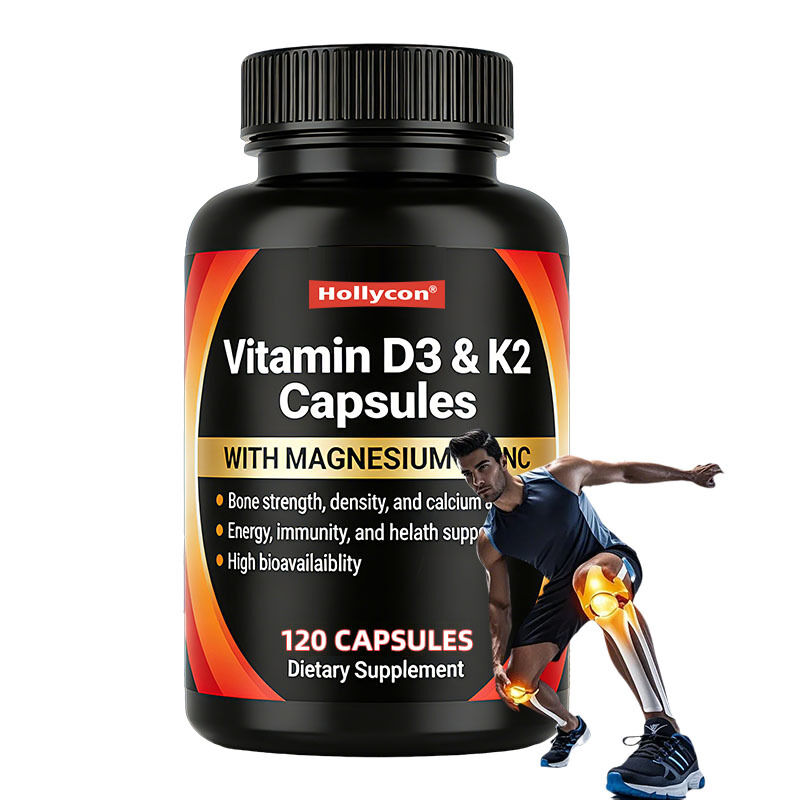 OEM/ODM Vitamin D3 K2 Capsules Bone Density Support Improve Immune Wellness  Daily Energy Supplement