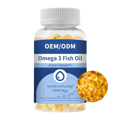 ODMの脂肪酸オメガは3つの魚油のカプセルSoftgel頭脳の健康を改善する