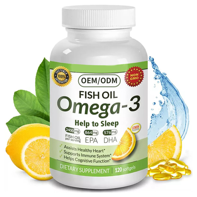 Softgels 60匹のオメガ3の1200のMgを支える健康魚油