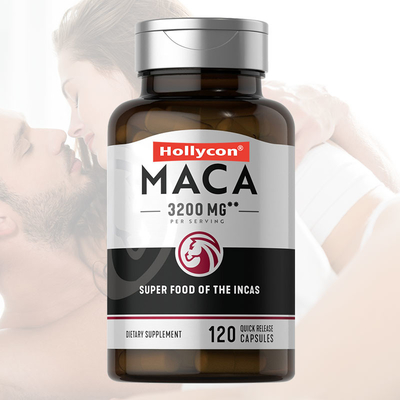 3200mg Macaの根の補足の黒の赤く黄色いホルモン性のバランスは気分の焦点のMacaの根のカプセルを改良する