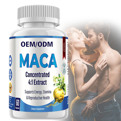 女性の人のMacaの根の粉の補足のための有機性Macaの根のカプセル