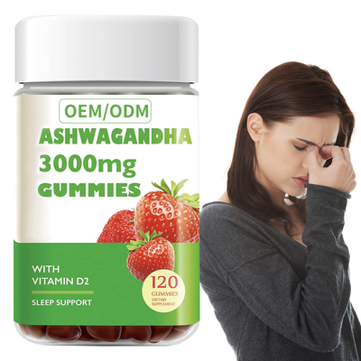 AshwagandhaのビタミンDの粘着性の60計算は果実の完全菜食主義者非植物によって基づいたGMOを混合した