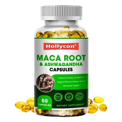 60 PCS Macaの根はOEMのクリーンルームの男性の補足を要約する