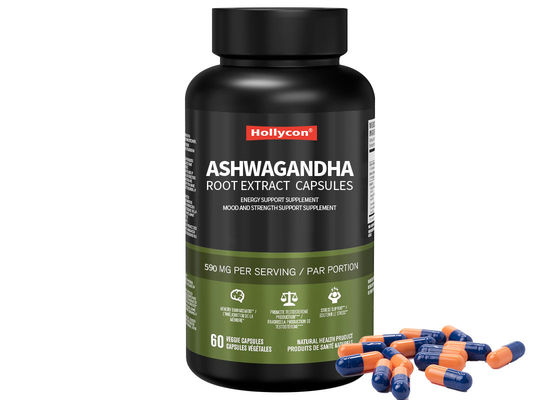 アシュワガンダ根抽出カプセル 気分と強さのサポート サプリメント 自然なストレス緩和