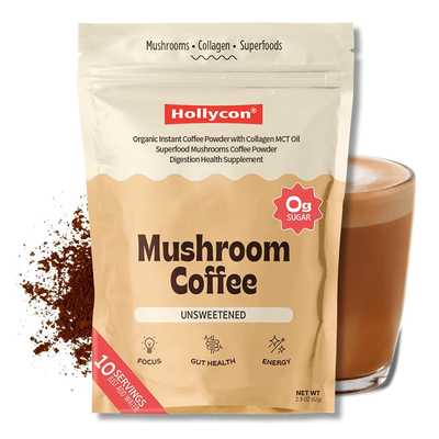 有機 インスタント 菌根 コーヒー コラーゲン MCT オイル 消化 健康 補給 菌根 コーヒー 粉
