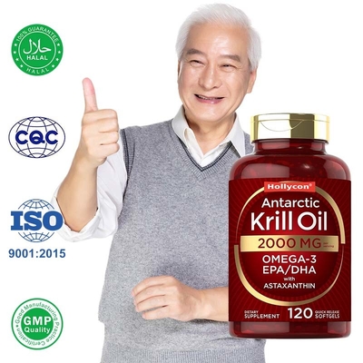 OEM 南極クリル油 柔らかいゲル 抗酸化剤 抗老化 心臓健康サポート
